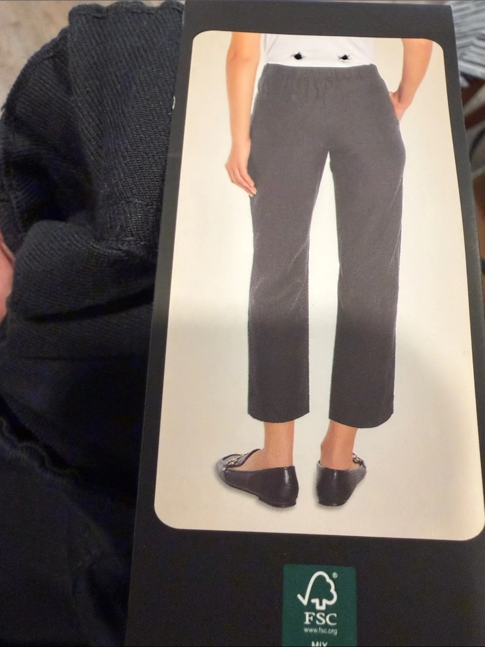 NEW Banana Republic Black Women's Pull-On Linen blend Pants